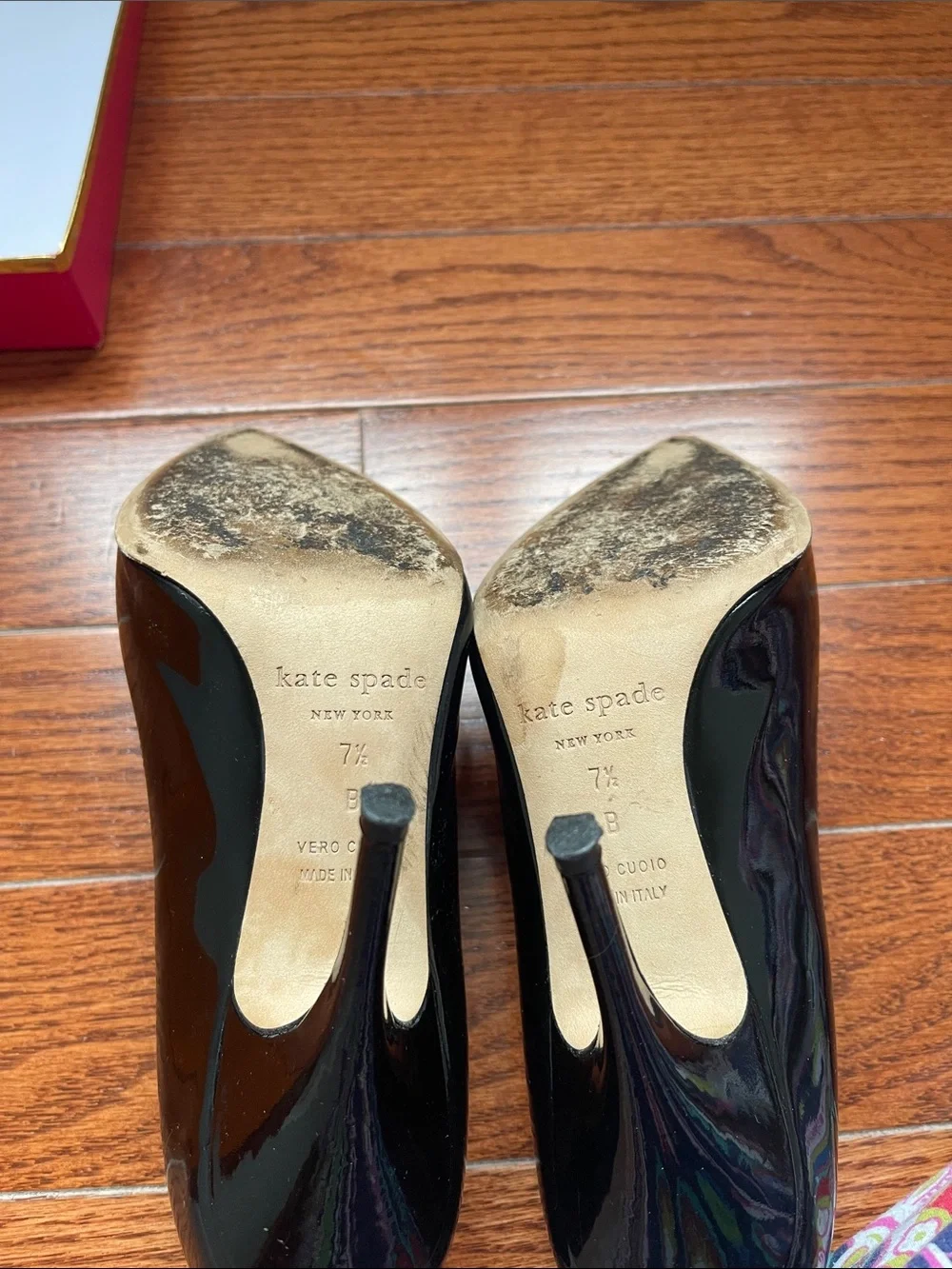 kate spade Black Patent Pointed-Toe Stiletto Pumps